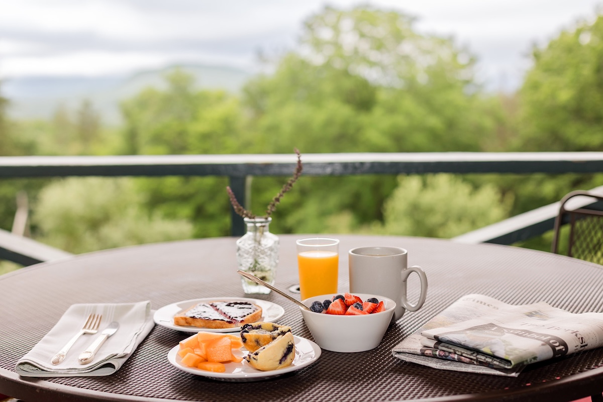 Breakfast on the porch