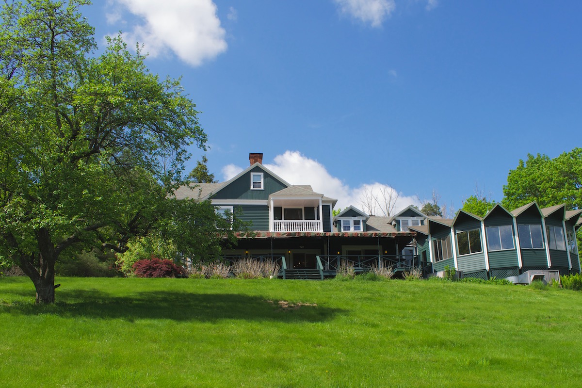 The view from the lawn