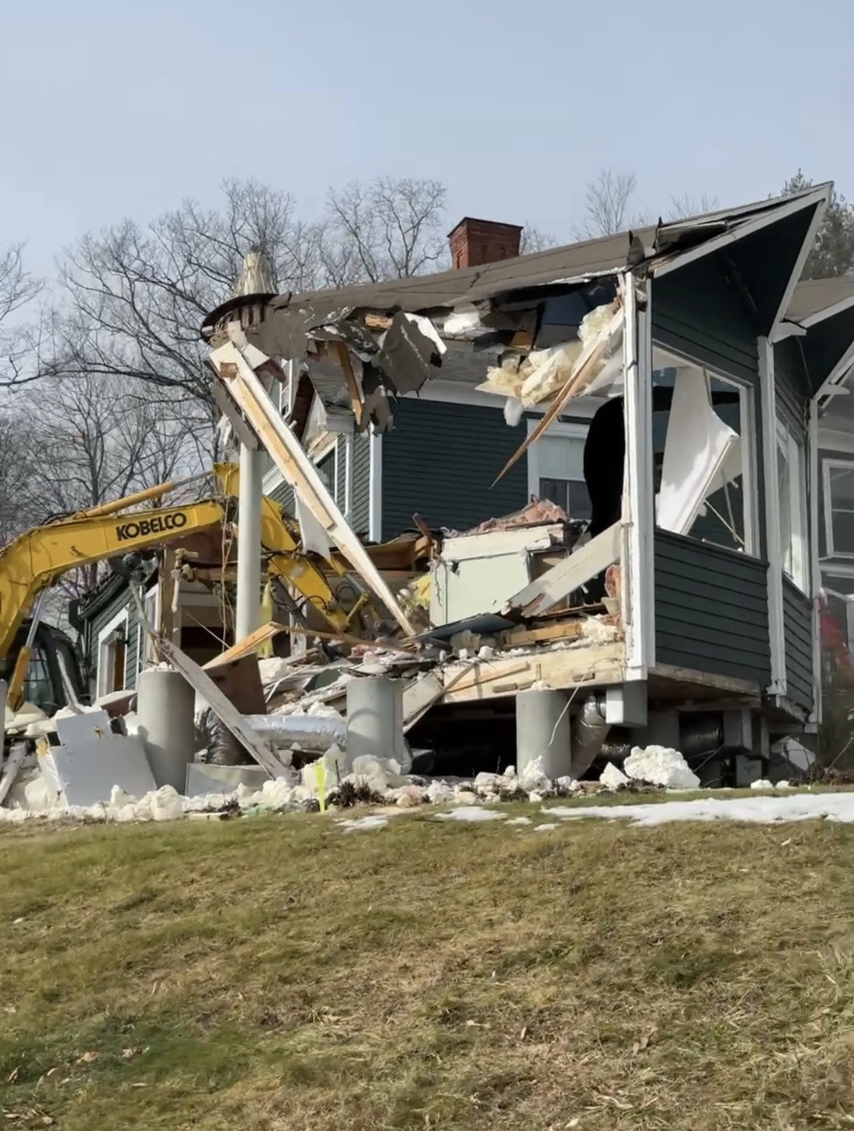The round room in the midst of being demolished